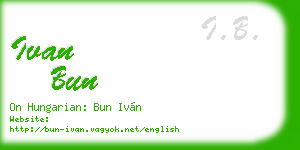 ivan bun business card